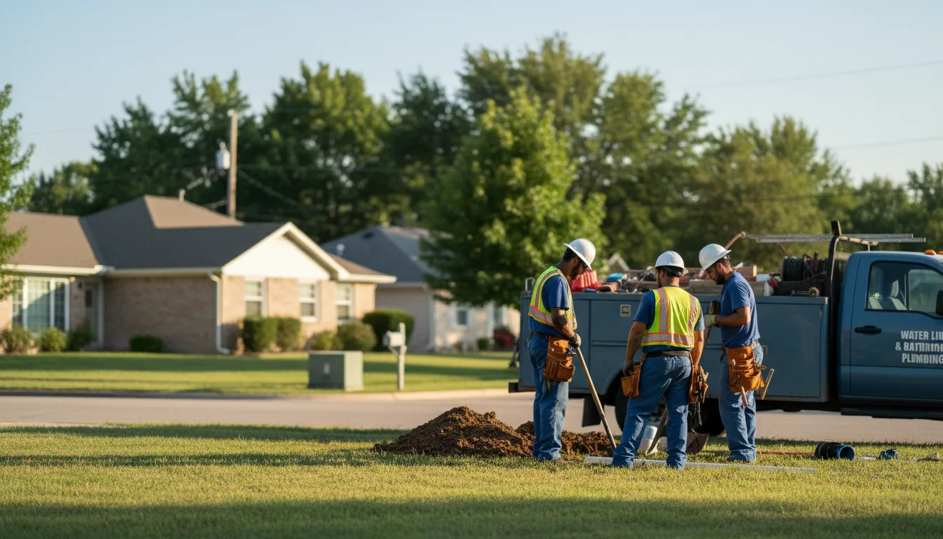 Residential water line and bathroom plumbing service in Haddam, CT